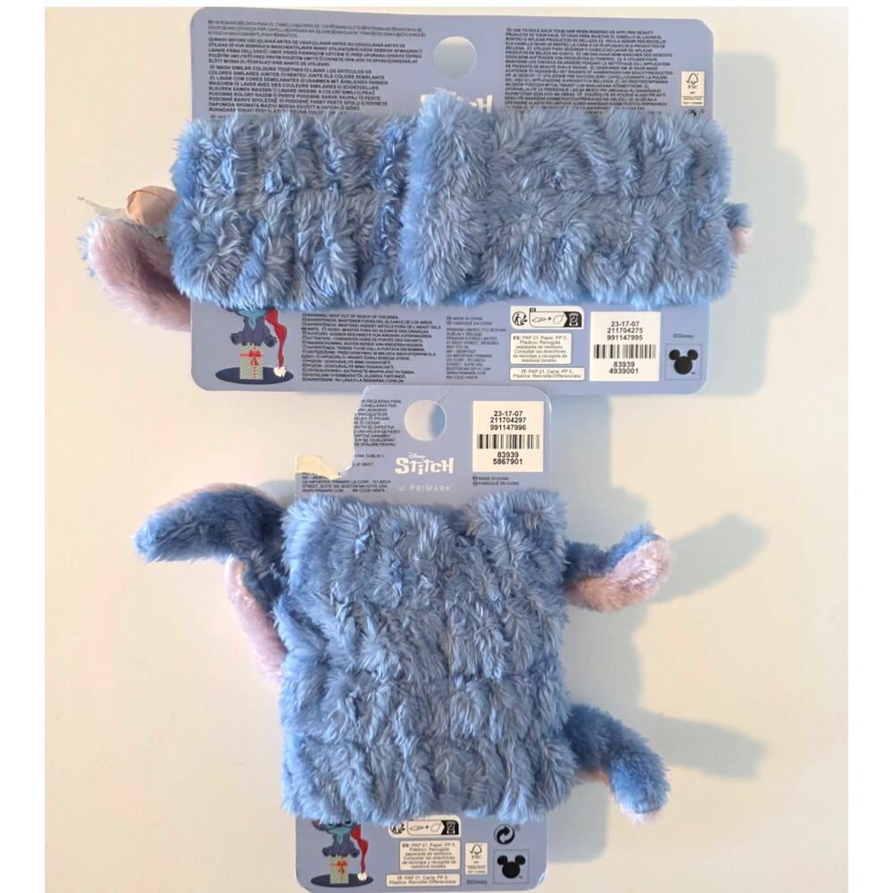 Disney Stitch Plush Headband and Wrist Wash Bands set - Picture 3 of 3